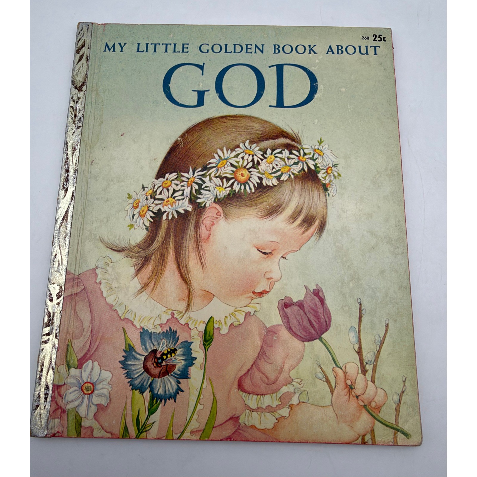 Vintage 1956 My Little Golden Book About God Eloise Wilkin First Edition A 268