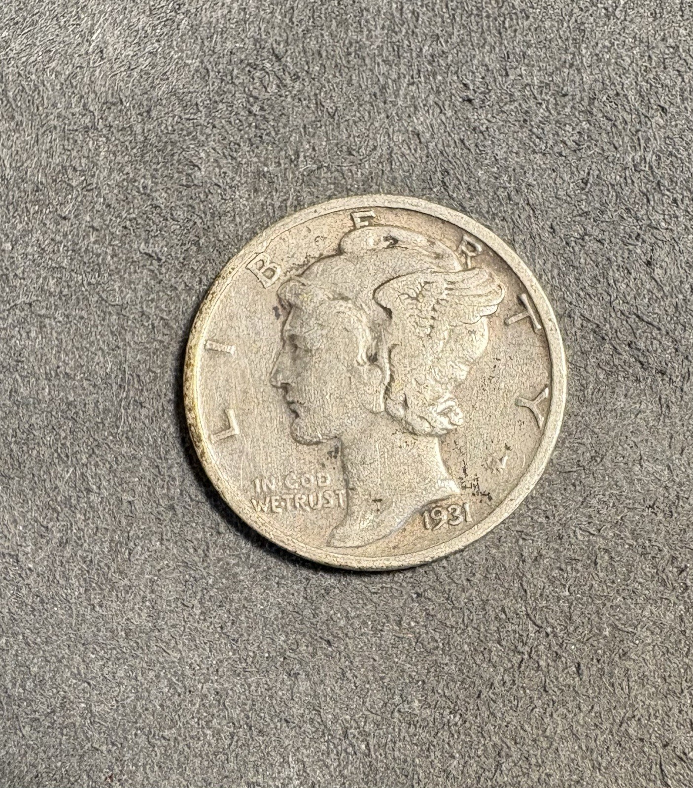 1931 S Mercury Dime 90% Silver F/VF 10c San Francisco Mint 1931 S Mercury Dime 90% Silver F/VF 10c San Francisco Mint