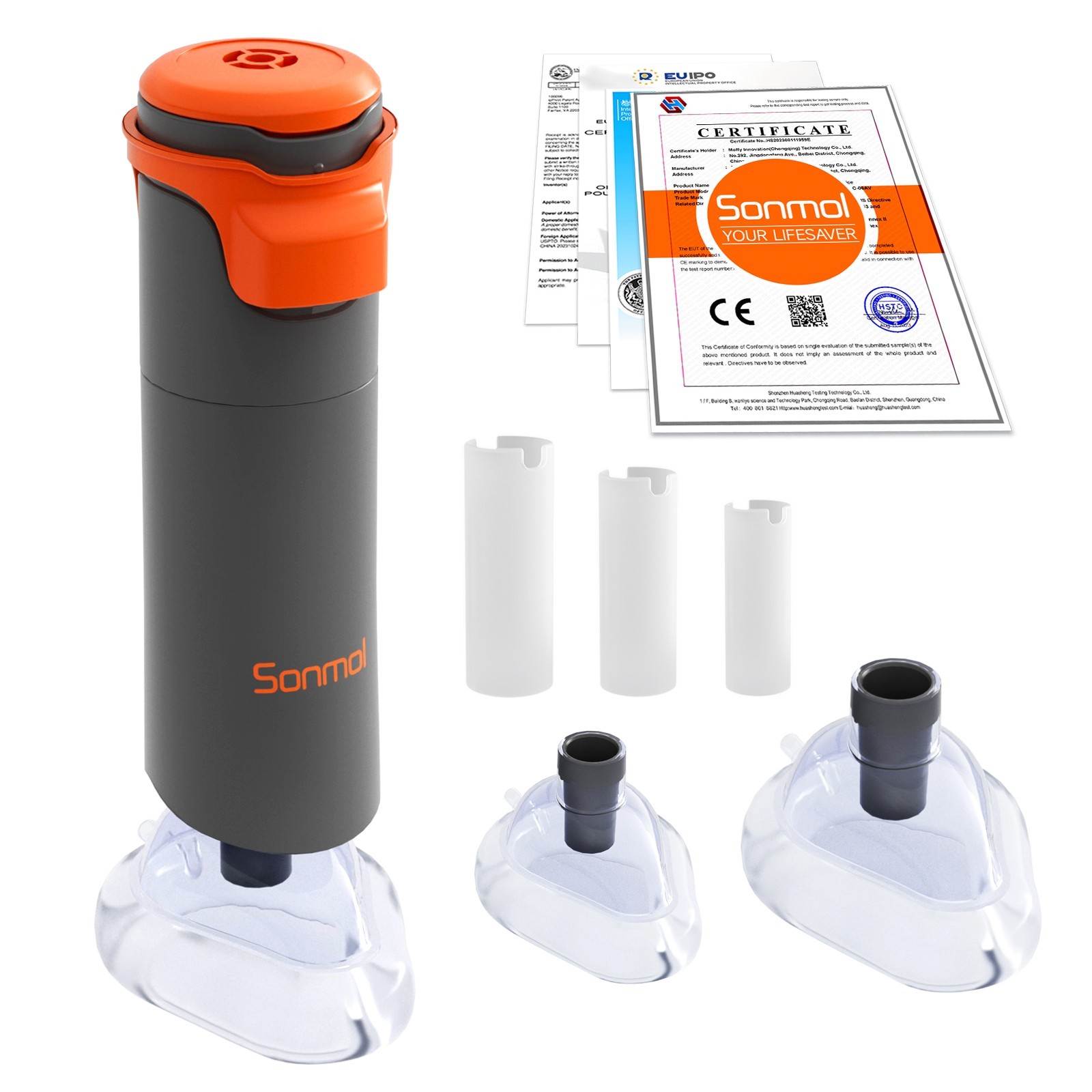 Sonmol Portable First Aid Kit with 3 Masks | Lightweight | 33 kPa Suction Sonmol Portable First Aid Kit with 3 Masks | Lightweight | 33 kPa Suction