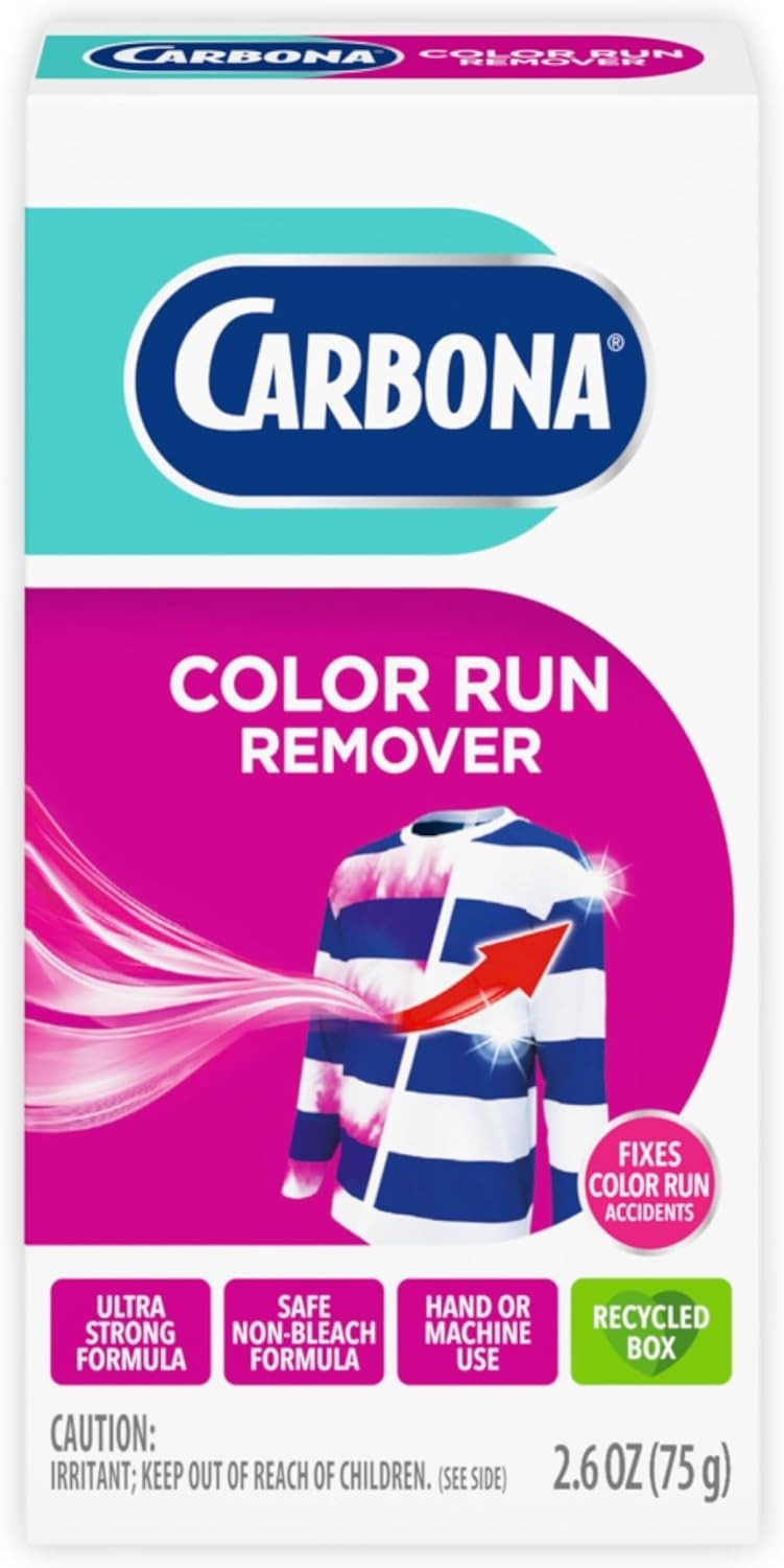 Carbona Color Run Remover Powerful Color Bleed Eliminator Fixes Color 2.6oz Carbona Color Run Remover Powerful Color Bleed Eliminator Fixes Color 2.6oz