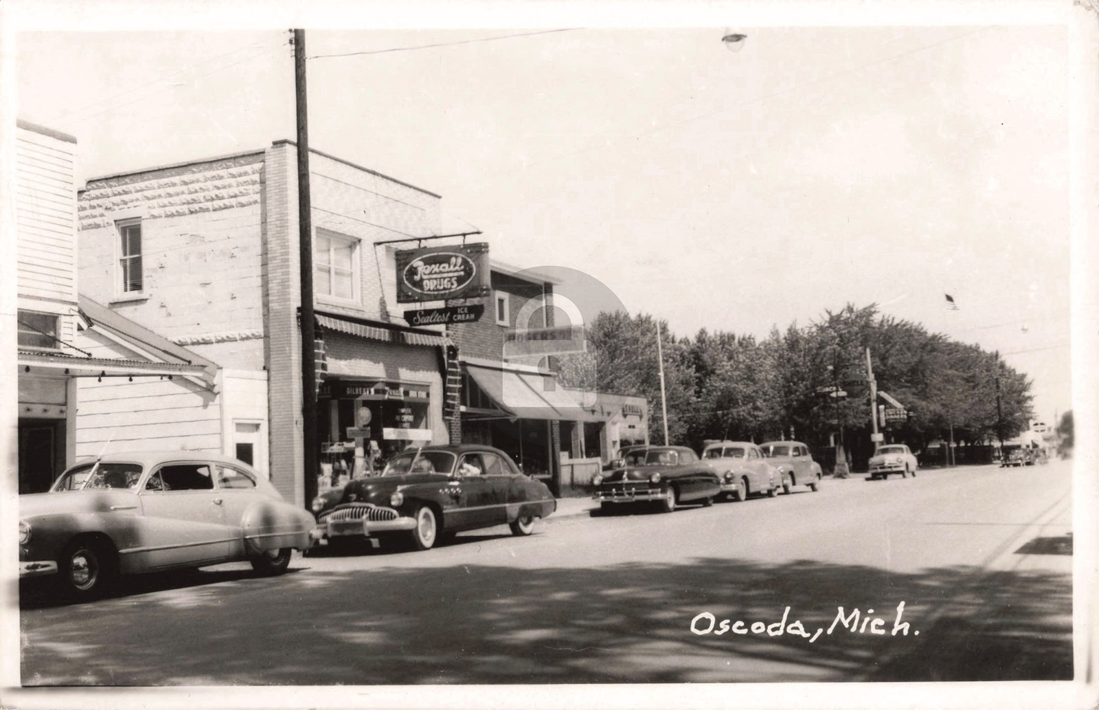 Street View Oscoda MI Michigan 1931 RPPC Photo Postcard COPY Street View Oscoda MI Michigan 1931 RPPC Photo Postcard COPY