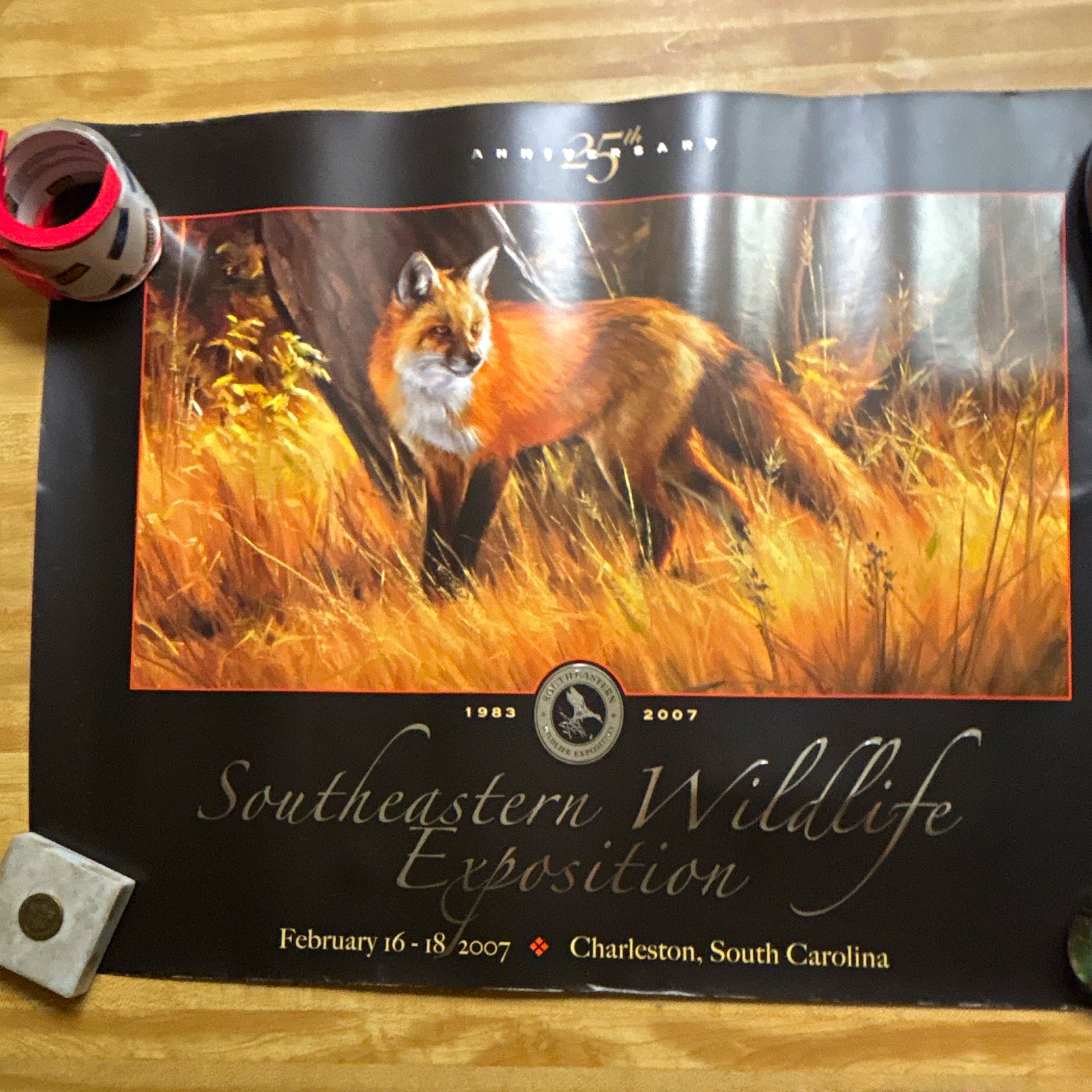 Southeastern Wildlife Exposition 25th Anniversary 2007 Fox Poster Southeastern Wildlife Exposition 25th Anniversary 2007 Fox Poster
