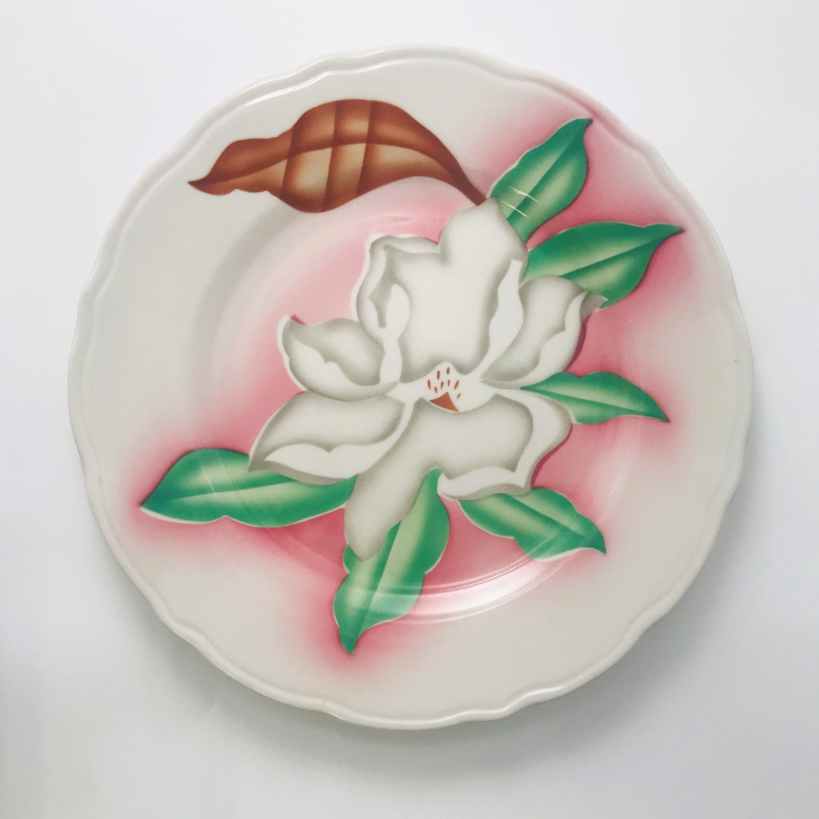 RARE TEPCO USA China  Airbrushed Magnolia Dinner Plate 9.75\