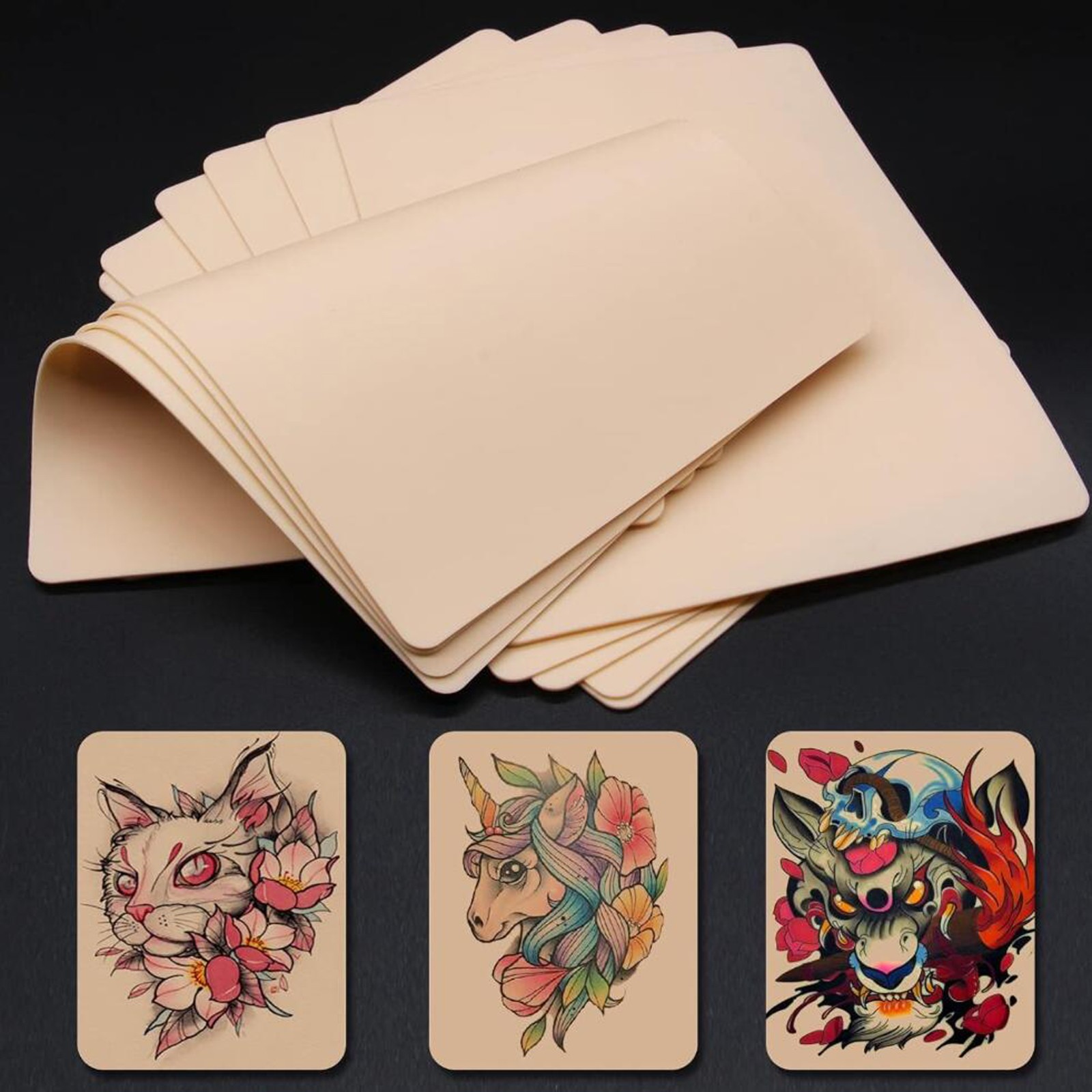 5,10,20,50,100 pcs Tattoo Practice Skin for Needle Machine Supply 8X6\