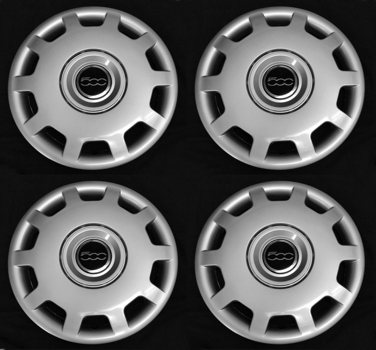 SET (4pcs) Wheel covers FITS 500 2010 - 2016 POP Abarth 15 SET (4pcs) Wheel covers FITS 500 2010 - 2016 POP Abarth 15