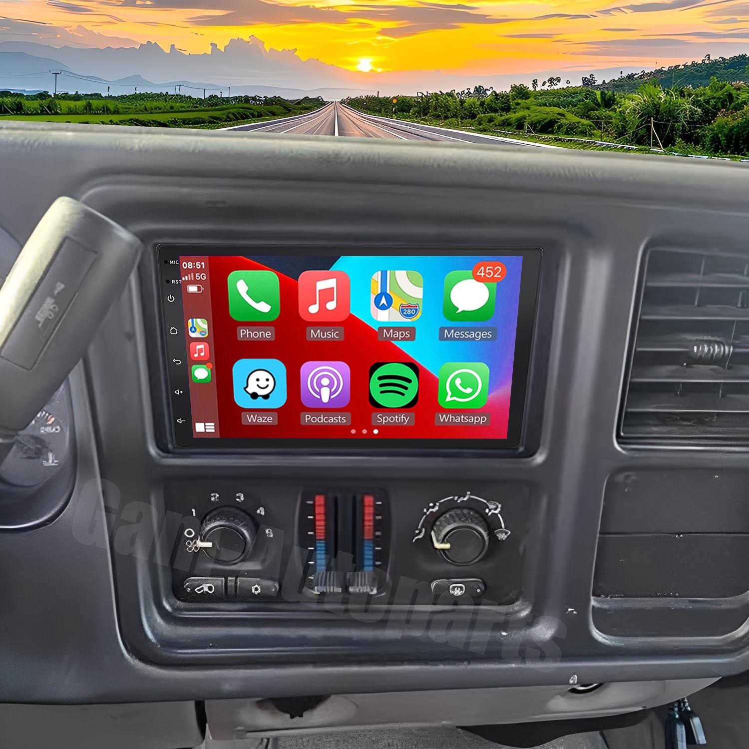 Android 15 Apple Carplay Car Radio GPS For 2003-2006 Chevy Silverado 1500 2500