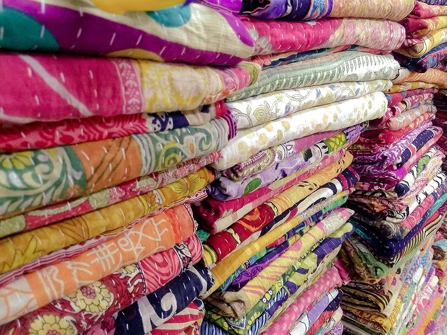 WHOLESALE LOT INDIAN VINTAGE  KANTHA BLANKET THROW HIPPY QUILT BOHEMIAN