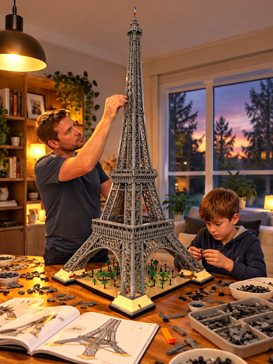 10,001-Piece Eiffel Tower Building Block Set Unbranded No Box