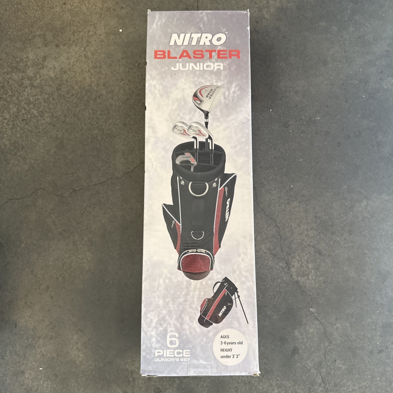 U.S. Kids Golf Ultralight Youth RH 6pc Set Graphite Red/Black Under 3’3” 3-6 New