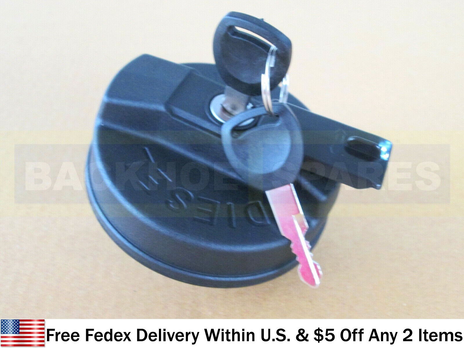 JCB PARTS -  DIESEL FUEL TANK CAP WITH 2 KEYS (PART NO. 332/F4780 331/11403)