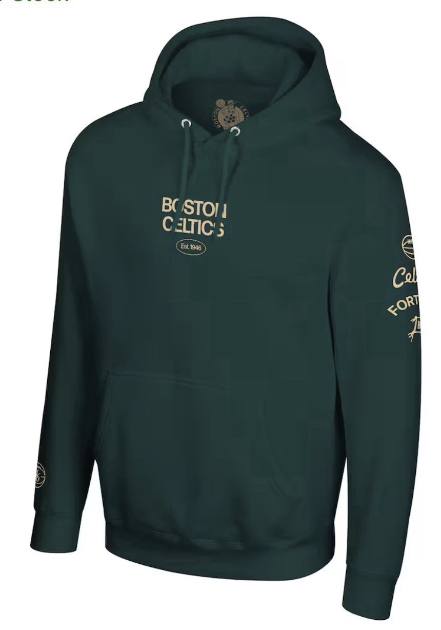 Unisex Stadium Essentials Green Boston Celtics \'46 Reserve Fleece Hoodie Size L