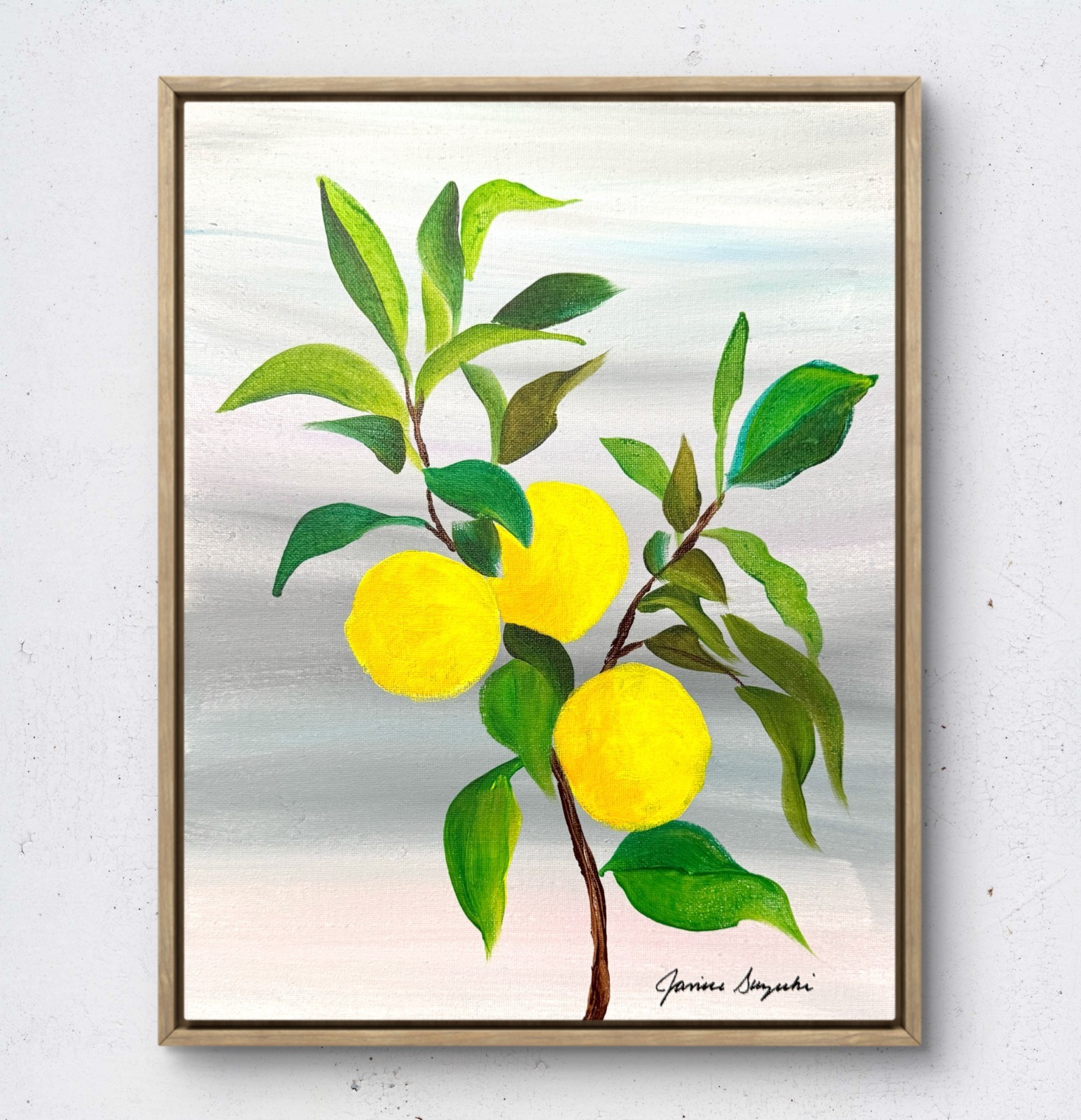 JANICEART Original Lemon Tree 11x14 Impressionist Acrylic Canvas Wall Art JANICEART Original Lemon Tree 11x14 Impressionist Acrylic Canvas Wall Art