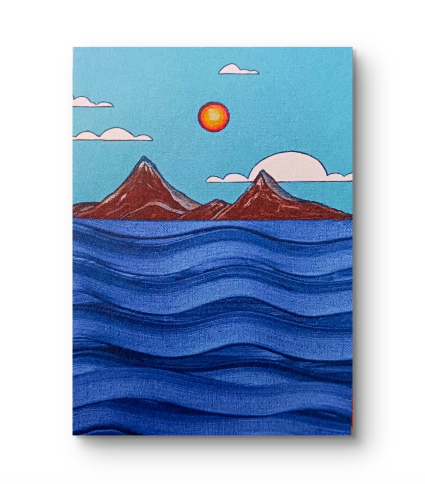 ACEO PRINT of Original Ocean Waves No Wake Zone Acrylic Orig by Charlene Slie ACEO PRINT of Original Ocean Waves No Wake Zone Acrylic Orig by Charlene Slie