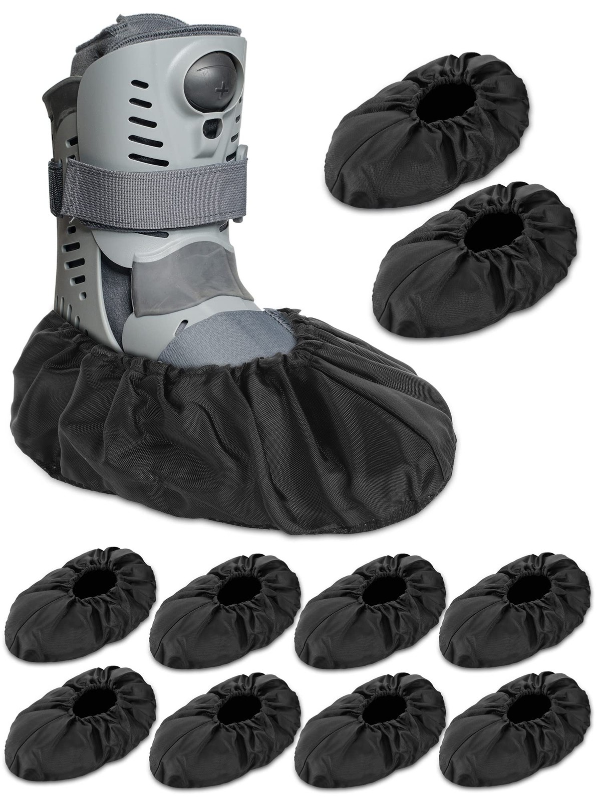 Janmercy 10 Pcs Fracture Walking Boot Cover Waterproof Outdoor, Large, Black Janmercy 10 Pcs Fracture Walking Boot Cover Waterproof Outdoor, Large, Black