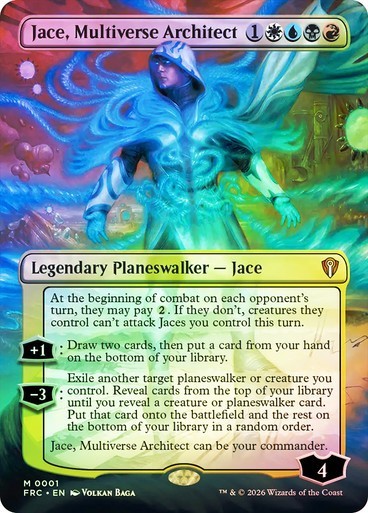 MTG ** FOIL ** Jace, Multiverse Architect (Borderless) - Reality Fracture MTG ** FOIL ** Jace, Multiverse Architect (Borderless) - Reality Fracture