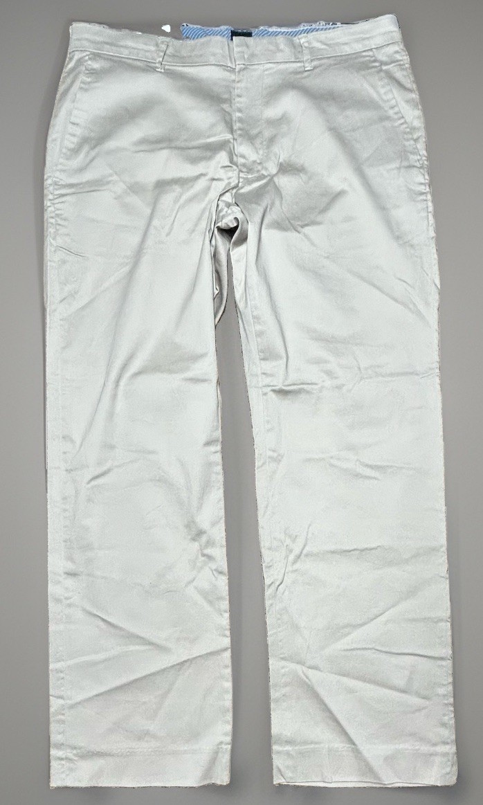 NWT GAP Premium Pants Men’s 34x32 Straight Fit Gray Khaki Dress Chinos
