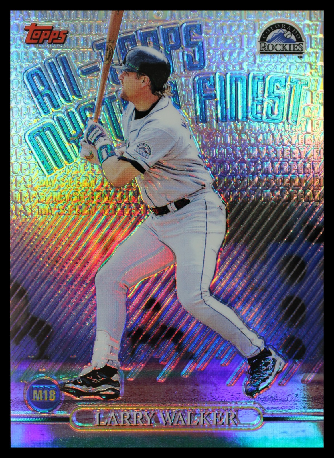 1999 Topps #M18 Larry Walker Colorado Rockies All-Topps Mystery Finest Refractor 1999 Topps #M18 Larry Walker Colorado Rockies All-Topps Mystery Finest Refractor