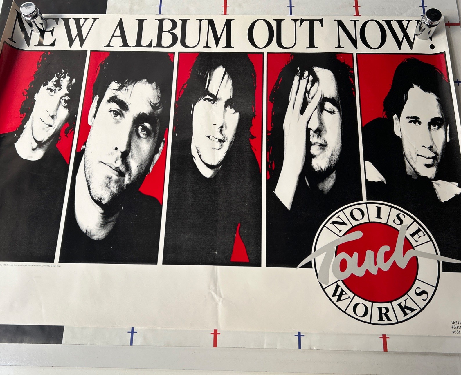 VINTAGE POSTER: NOISE WORKS Touche\' TOUR 1989 40” x 27.5” VINTAGE POSTER: NOISE WORKS Touche\' TOUR 1989 40” x 27.5”
