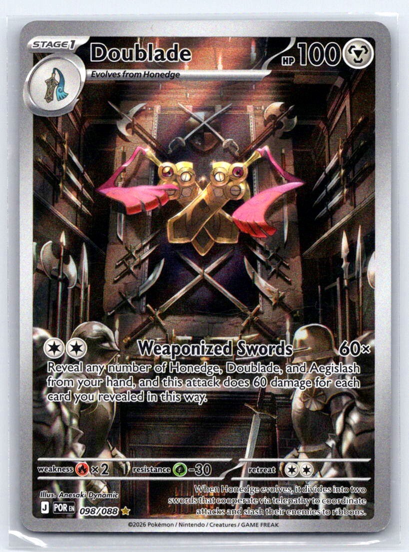 Doublade 098/088 Holo Illustration Rare Perfect Order Pokemon Near Mint Doublade 098/088 Holo Illustration Rare Perfect Order Pokemon Near Mint