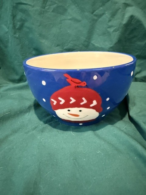 Great Gatherings Dinnerware Snowman Candy Bowl Cereal Soup Popcorn Christmas