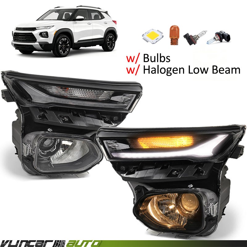 For Chevy Trailblazer 2021 2022 2023 Halogen Headlights w/ LED DRL Left & Right For Chevy Trailblazer 2021 2022 2023 Halogen Headlights w/ LED DRL Left & Right