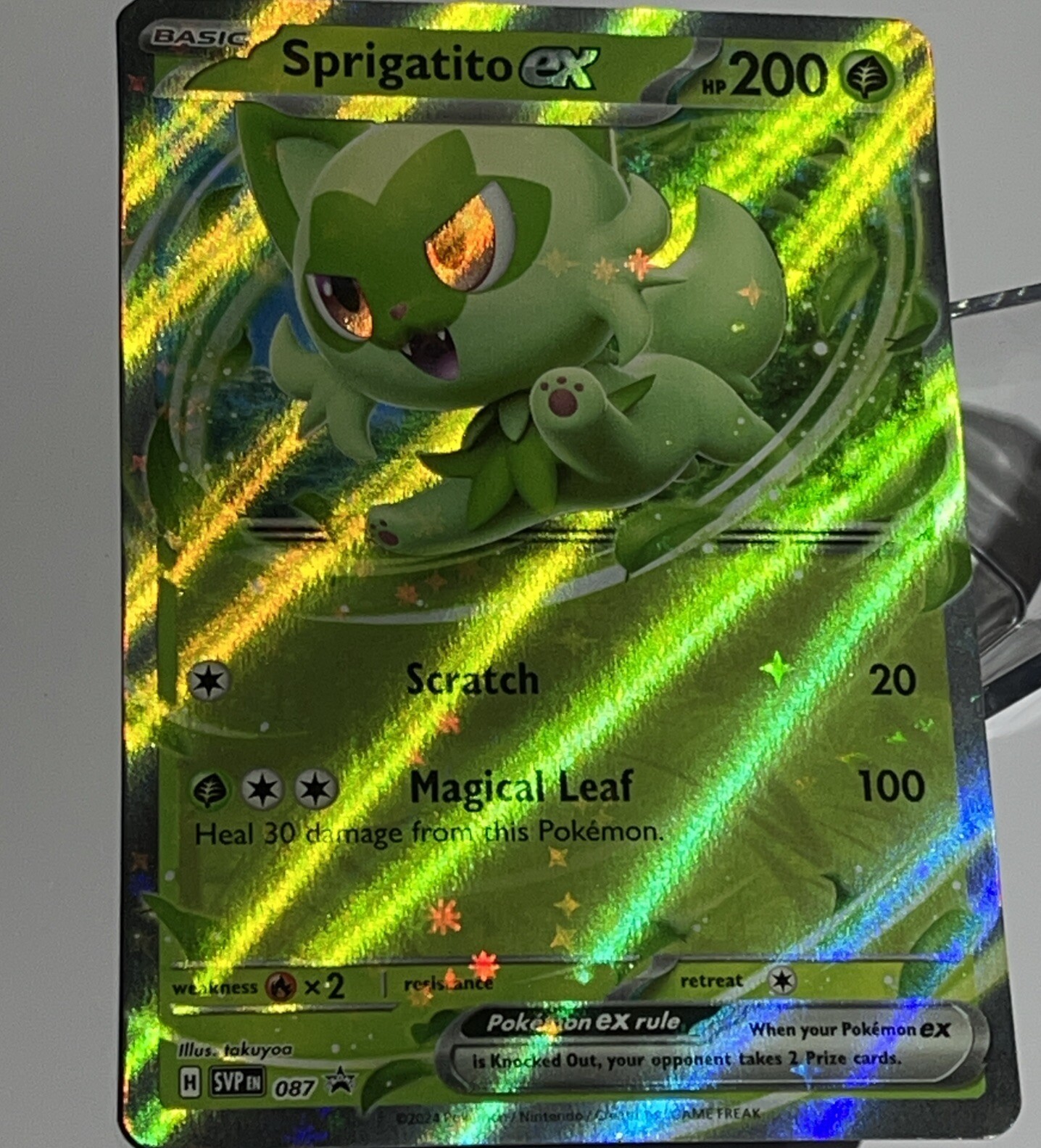 Pokemon PTCG Sprigatito EX SVP 087 Black Star Promo Ultra Rare M & NM Pokemon PTCG Sprigatito EX SVP 087 Black Star Promo Ultra Rare M & NM