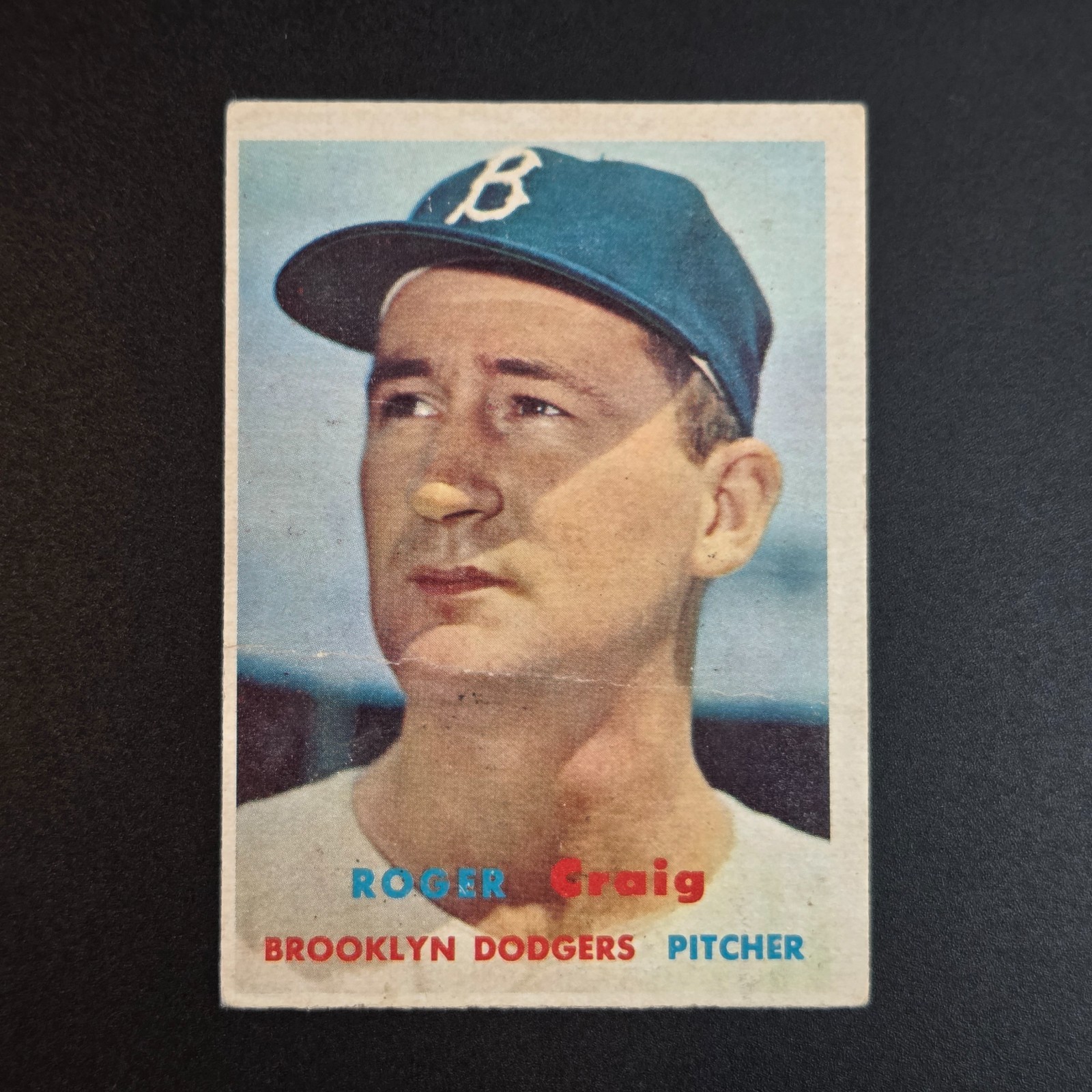 1957 Topps Roger Craig #173 Brooklyn Dodgers (Poor Condition-Creased)