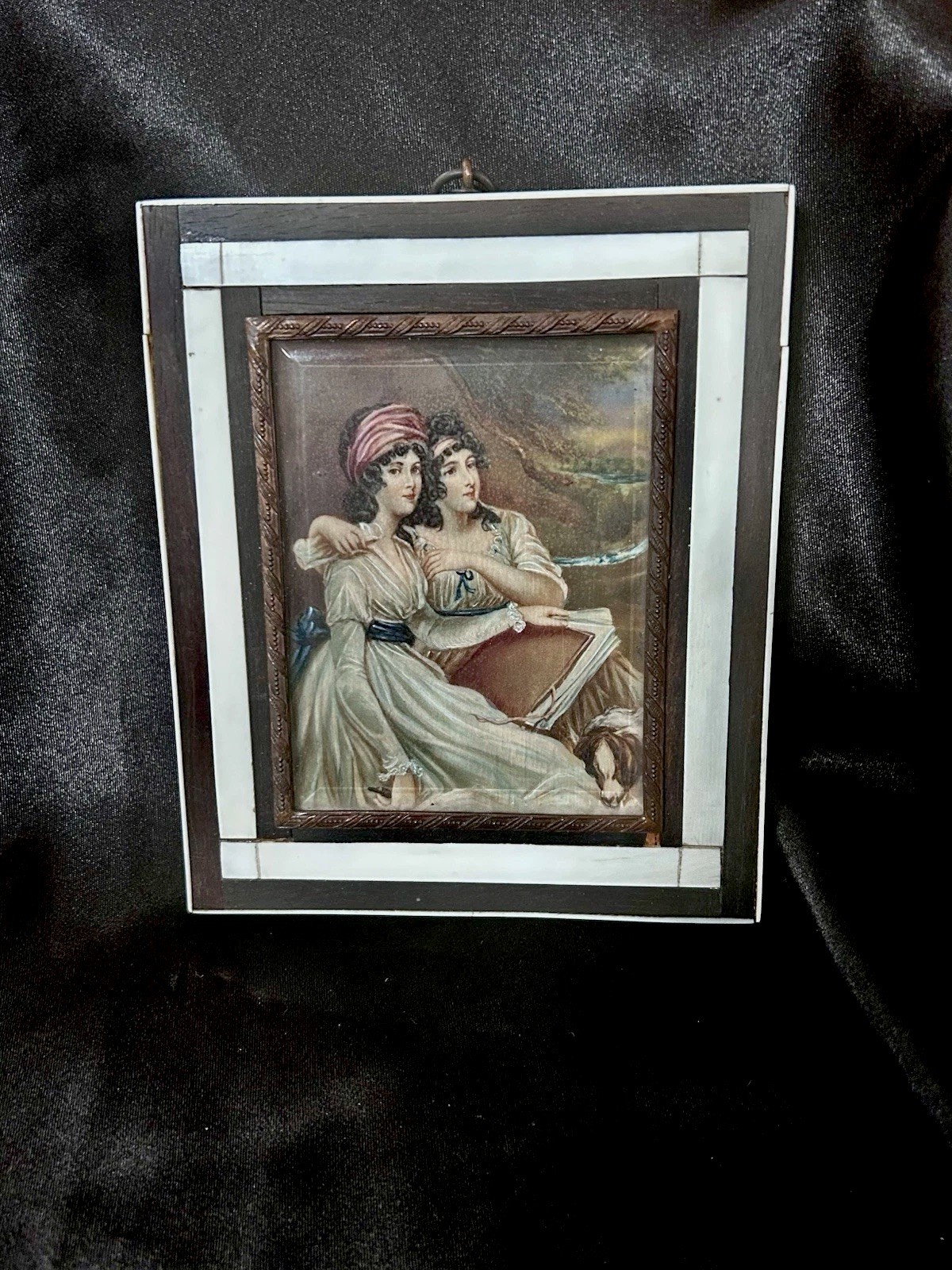 Antique Miniature Portrait Of The Frankland Sisters, 100+ Years Old Antique Miniature Portrait Of The Frankland Sisters, 100+ Years Old