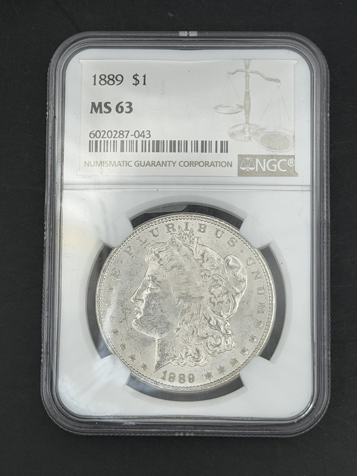1889-P Morgan Silver Dollar $1 NGC MS63