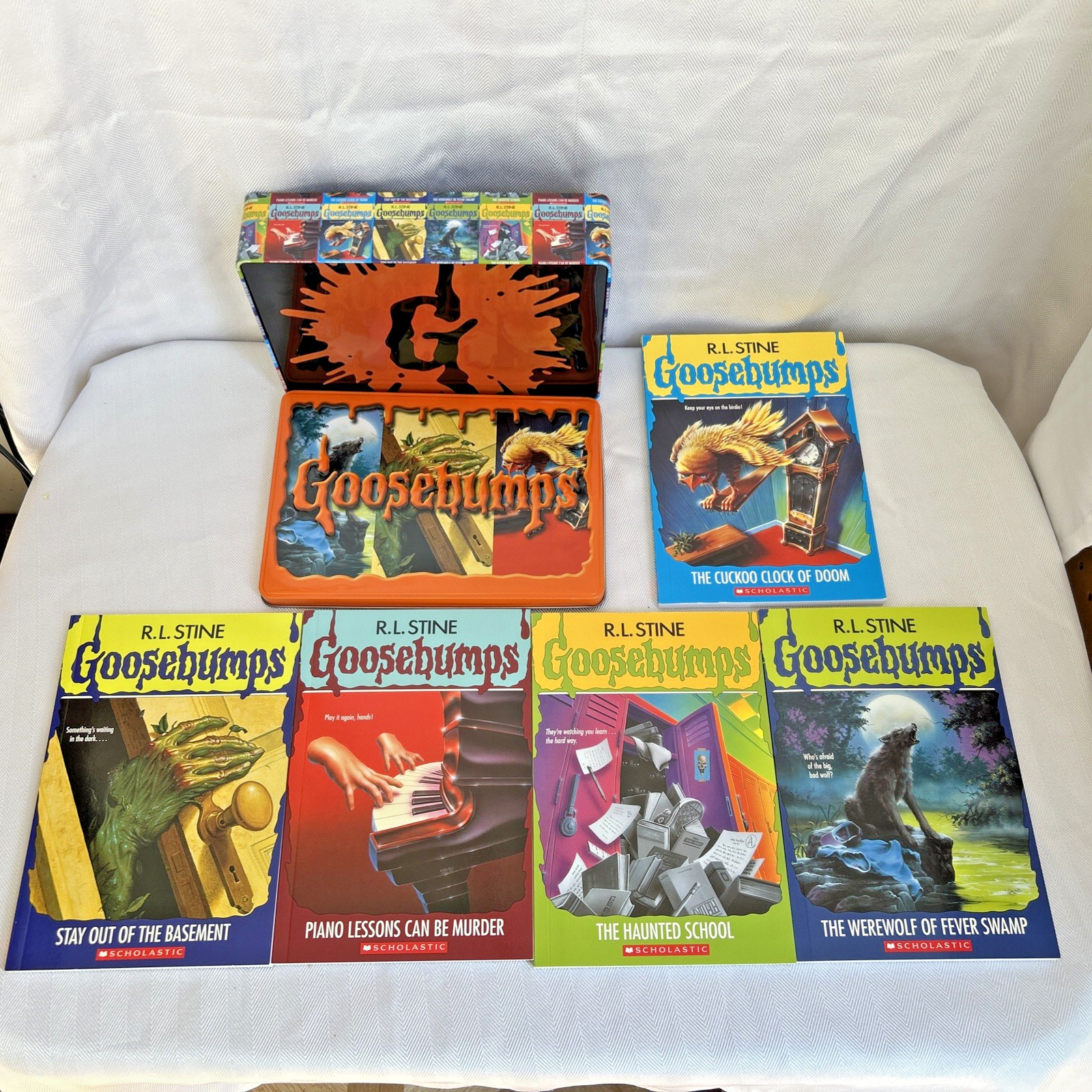Goosebumps Retro Fear Set: Limited Edition Tin by R. L. Stine Kids Youth Books Goosebumps Retro Fear Set: Limited Edition Tin by R. L. Stine Kids Youth Books