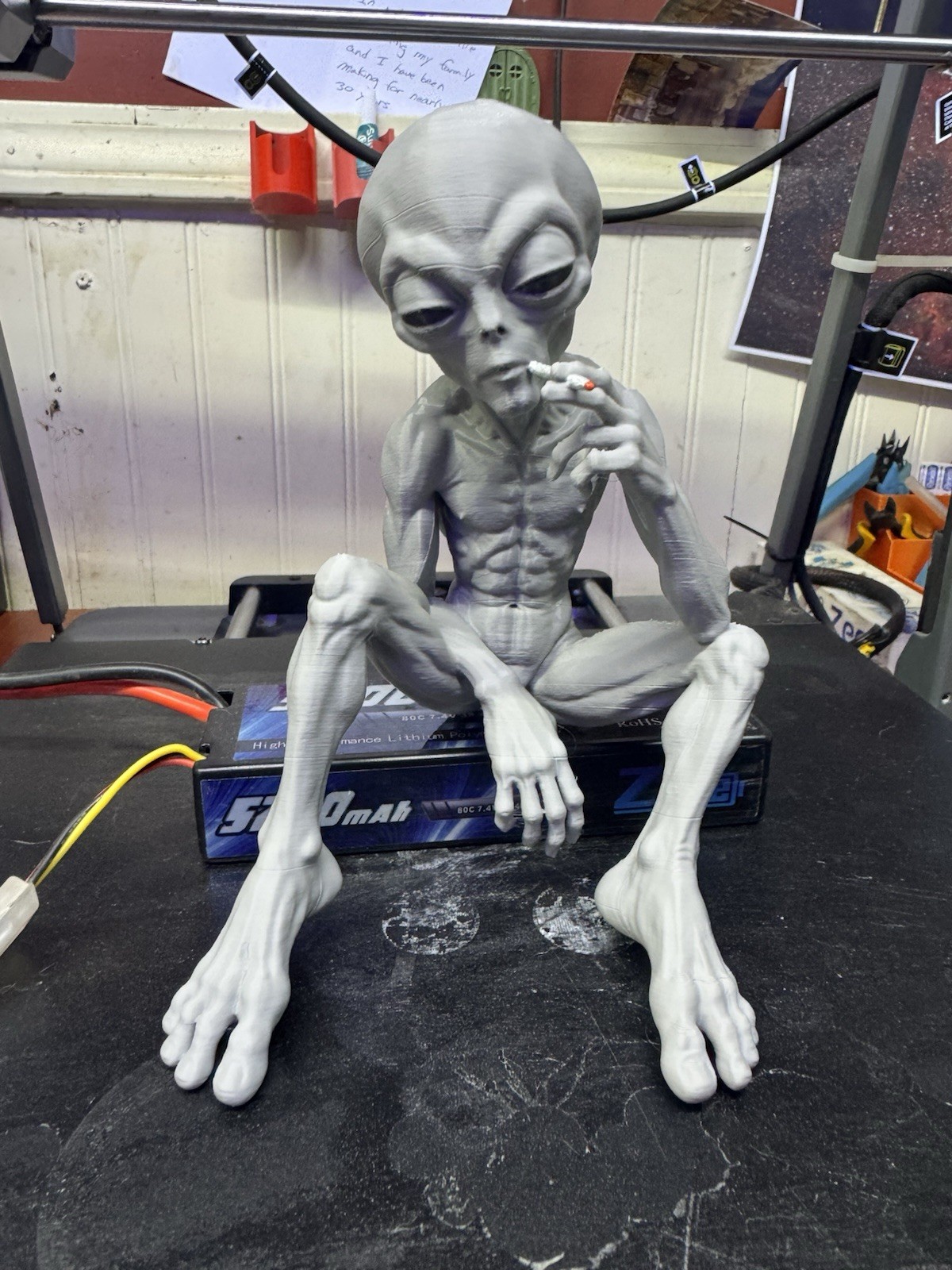 The Hippy Alien Figure Large Version 3D Printed & Hand Painted The Hippy Alien Figure Large Version 3D Printed & Hand Painted