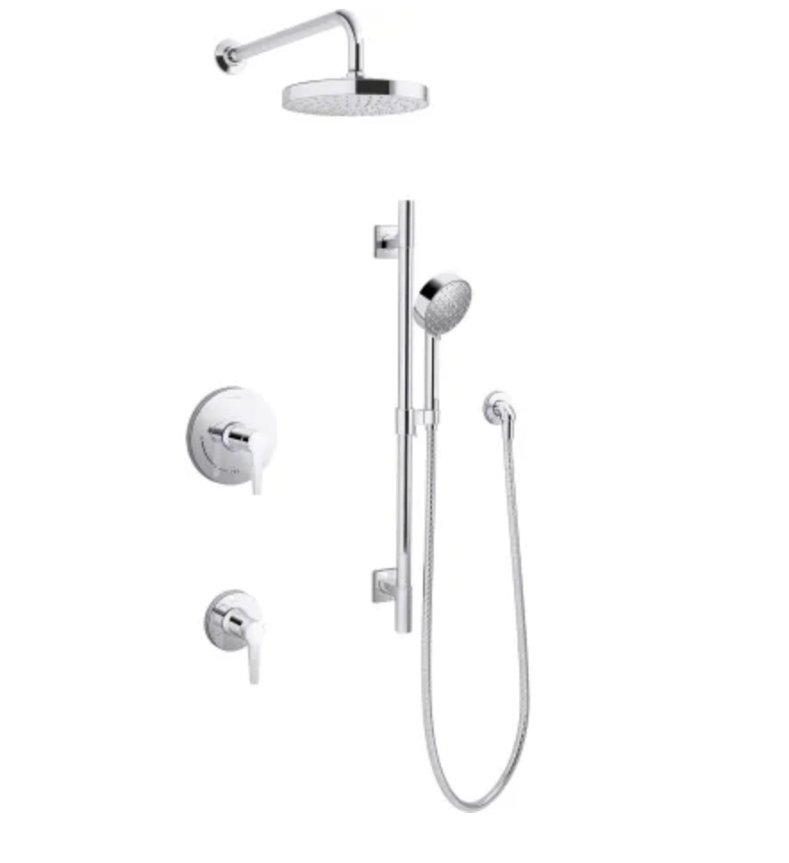 Kohler Awaken K-26914-G-CP Head Bar Valve Trim Diverter Shower System Chrome NEW Kohler Awaken K-26914-G-CP Head Bar Valve Trim Diverter Shower System Chrome NEW
