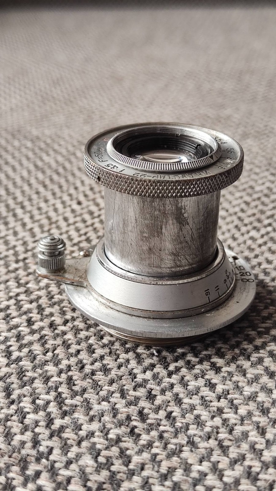 Vintage USSR Industar-22 50mmf/3.5 Lens M39 Leica LTM Collapsible Red P KMZ 1952