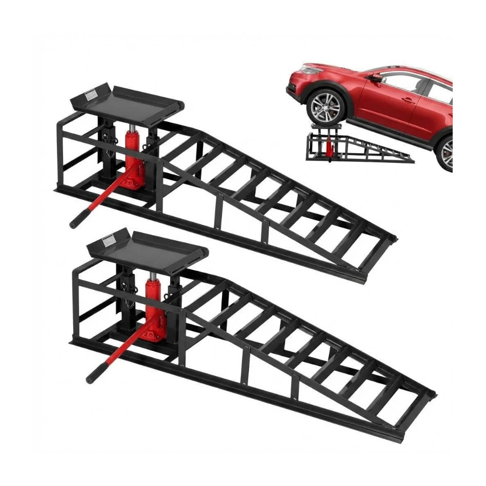 Garvee 2-Pack Hydraulic Car Ramps, 5T/11000 lbs Capacity Low-Profile Car Lift wi Garvee 2-Pack Hydraulic Car Ramps, 5T/11000 lbs Capacity Low-Profile Car Lift wi