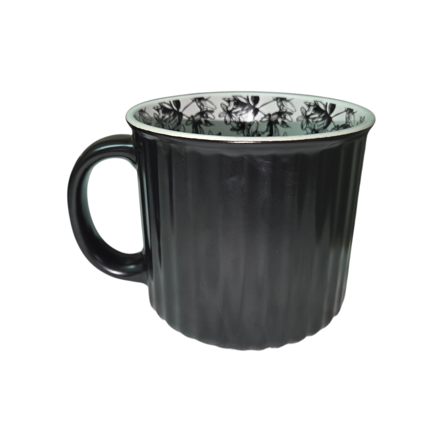 RACHEL ZOE CERAMIC COFFEE MUG w INTERIOR FLORAL DESIGN 20oz Capacity RACHEL ZOE CERAMIC COFFEE MUG w INTERIOR FLORAL DESIGN 20oz Capacity