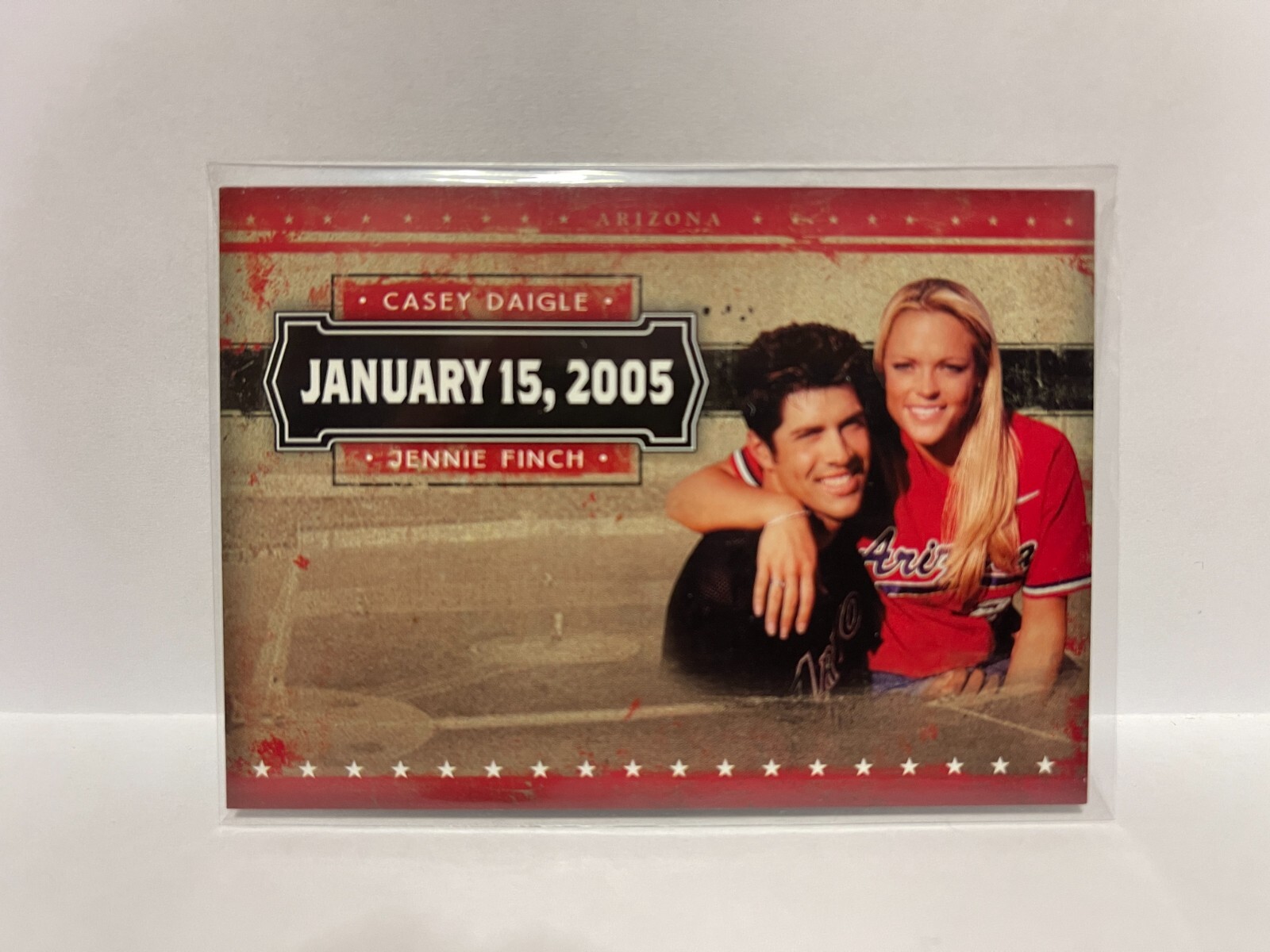 2005 Donruss Playoff - Casey Daigle + Jennie Finch (January 15, 2005) RARE CARD 2005 Donruss Playoff - Casey Daigle + Jennie Finch (January 15, 2005) RARE CARD