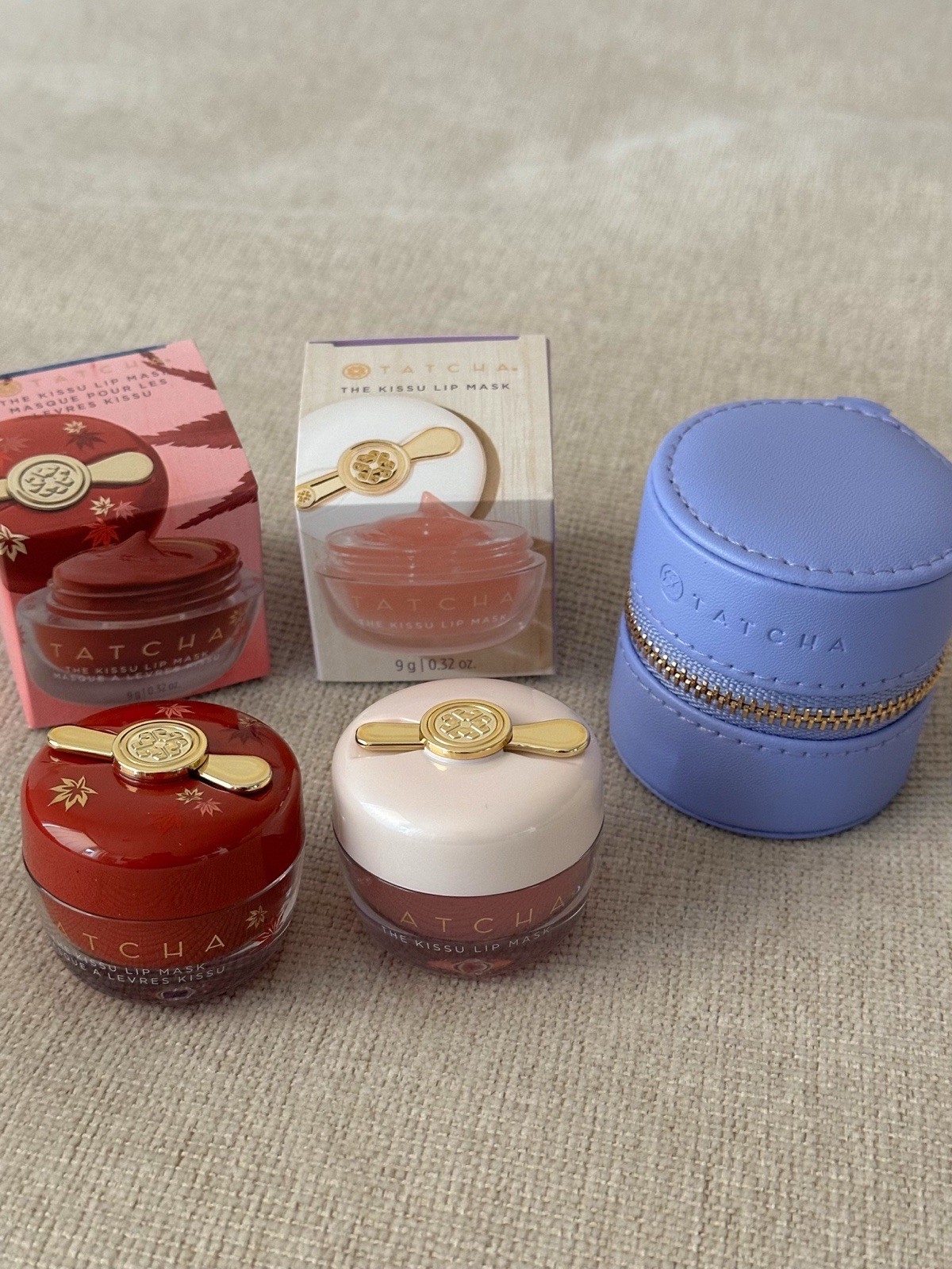 TATCHA KISSU LIP MASK & KEYCHAIN BUNDLE - NEW IN BOX