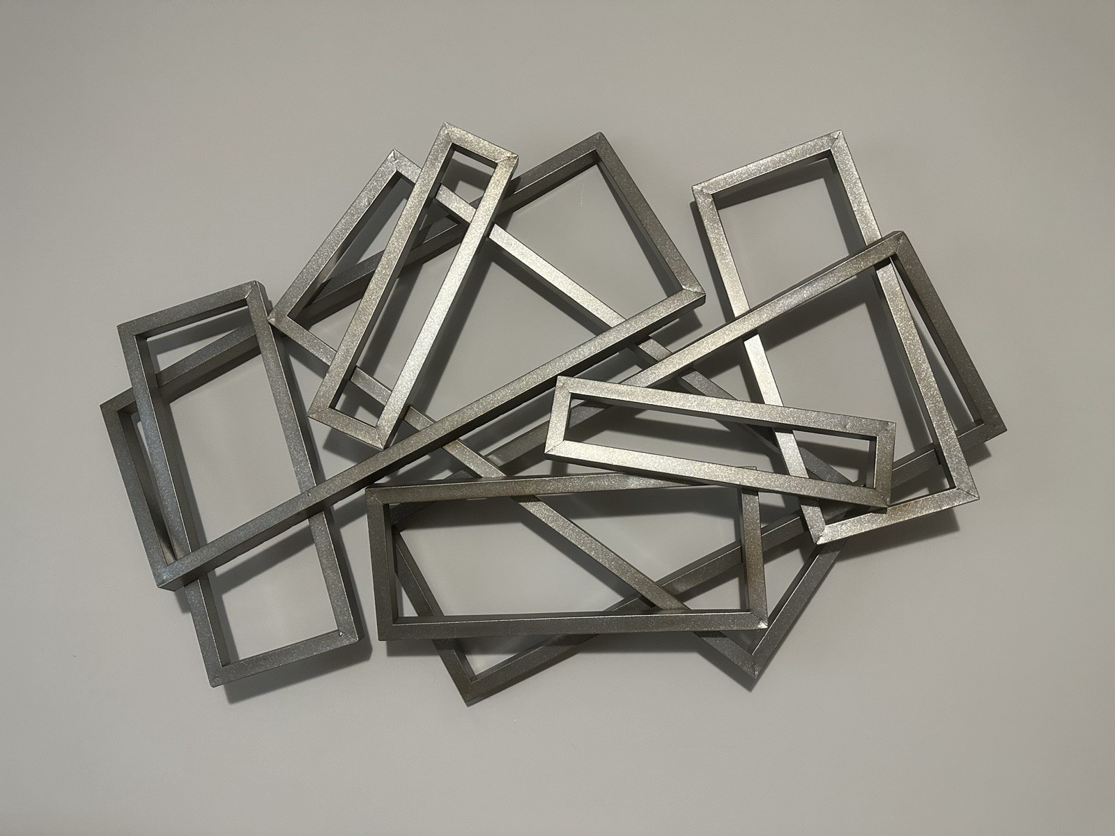 Antique Decorative Metal Rectangular Stained Glass Window Frames Set Antique Decorative Metal Rectangular Stained Glass Window Frames Set