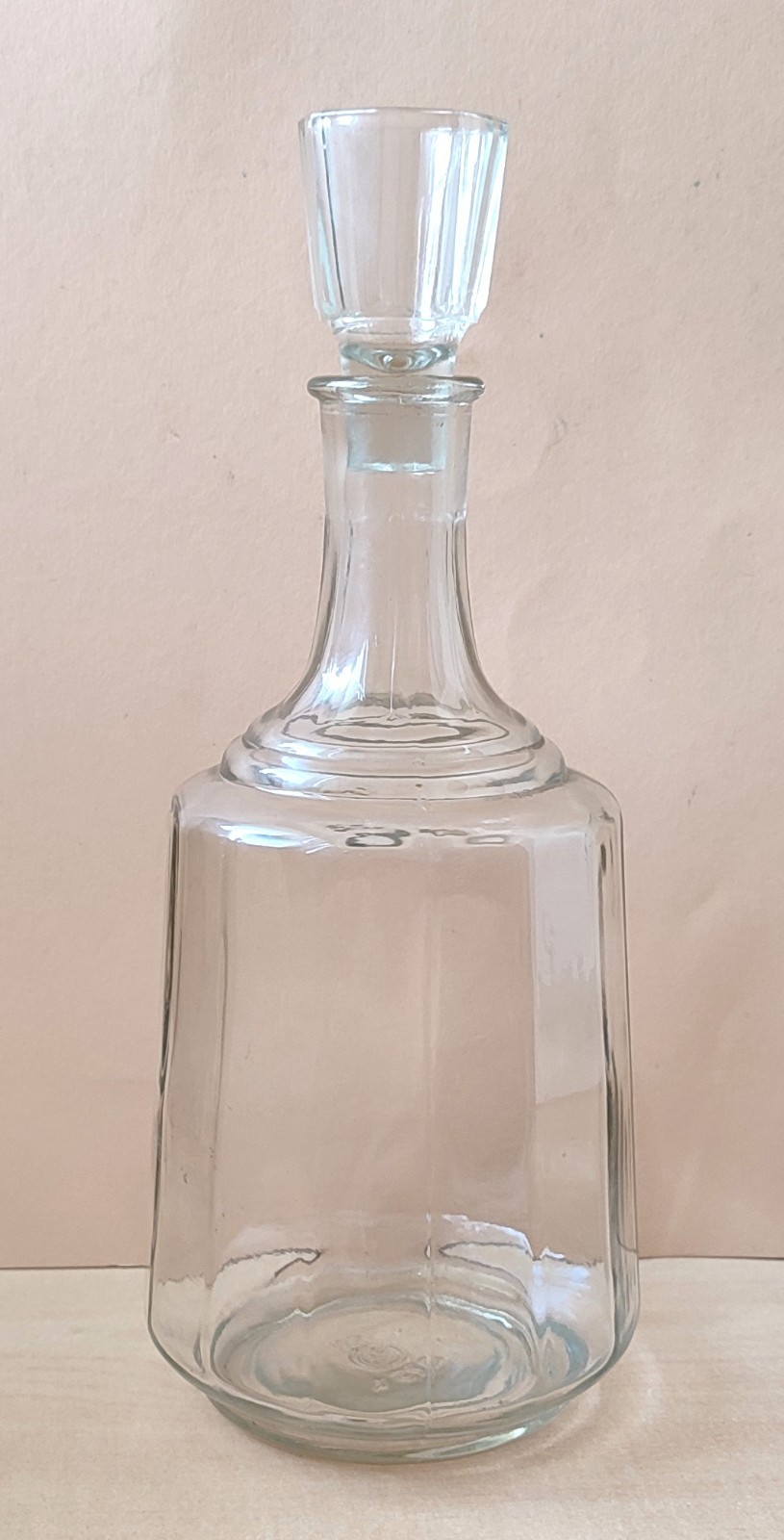 Vintage USSR Soviet KGB Narkomovskiy Carafe. Decanter Glass Faceted. VERY RARE 