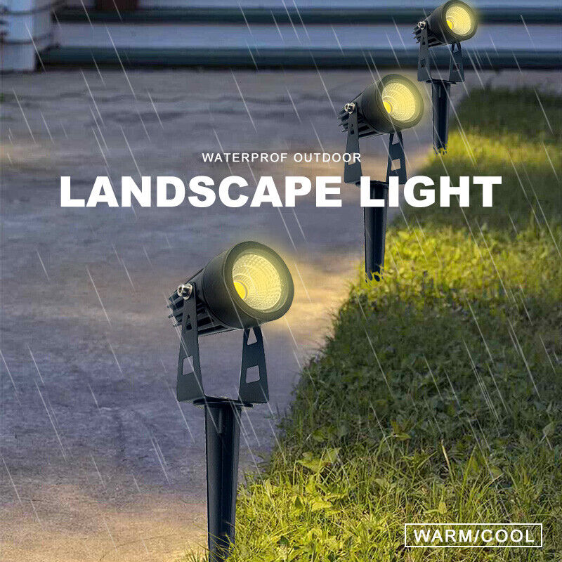 10X 12v 5w Spot Light Waterproof IP65 COB Landscape Lamp LED Outdoor Light US