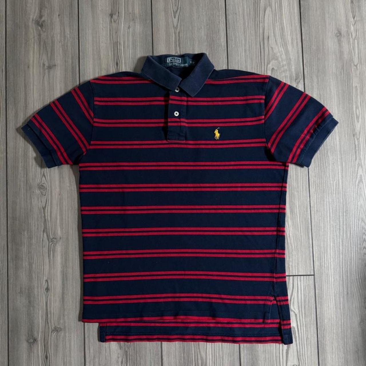 Vintage 90s Polo Ralph Lauren Striped Collared Short Sleeve Vintage 90s Polo Ralph Lauren Striped Collared Short Sleeve