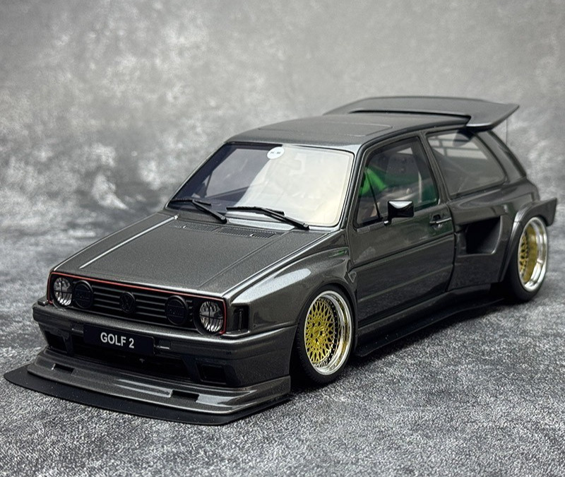OTTO 1/18 Volkswagen GOLF II GTI 2nd Golf 2 Gray Resin Car Model OT476