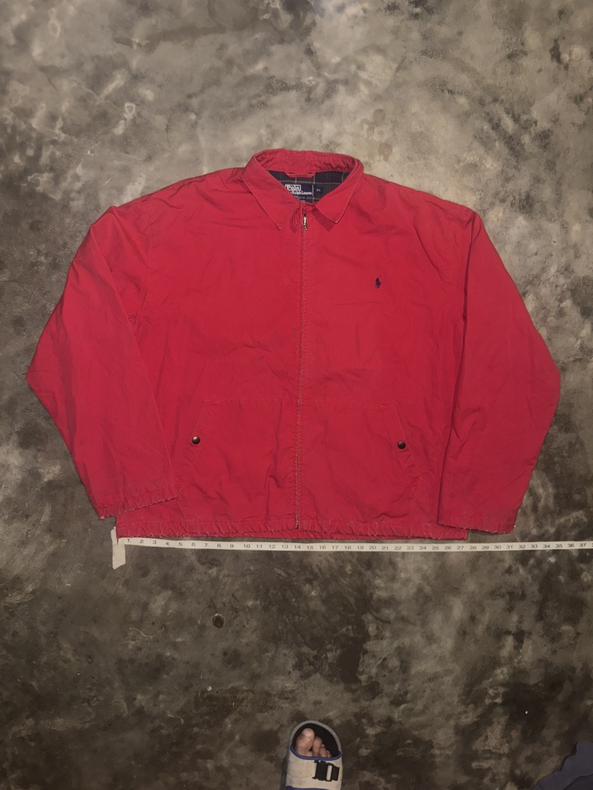 VTG Polo Ralph Lauren Harrington Jacket Mens XL Red Flannel Plaid Lined VTG Polo Ralph Lauren Harrington Jacket Mens XL Red Flannel Plaid Lined
