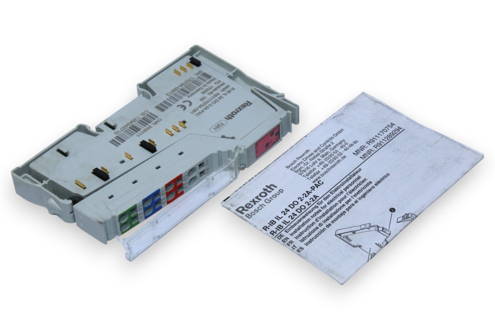 REXROTH R-IB IL 24 DO 2-2A-PAC DIGITAL MODULE R911170754-GB1 REXROTH R-IB IL 24 DO 2-2A-PAC DIGITAL MODULE R911170754-GB1