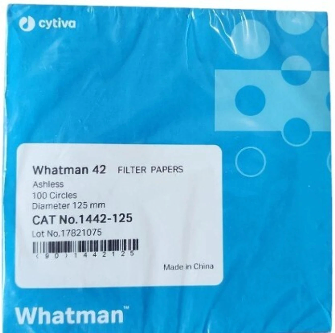 Whatman Grade-42 -125, Whatman Ashless Filter Paper Round Sheets Pack of 100 Whatman Grade-42 -125, Whatman Ashless Filter Paper Round Sheets Pack of 100