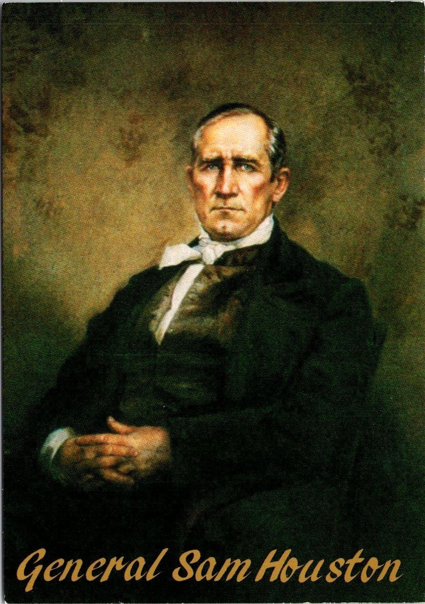 General Sam Houston Battle San Jacinto Texas Governer Portrait Postcard Print General Sam Houston Battle San Jacinto Texas Governer Portrait Postcard Print