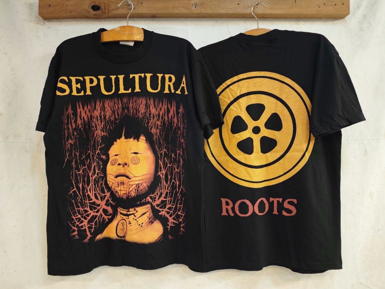Vintage Sepultura ROOTS 90s Metal Band Graphic XL SIngle Stitch T-Shirt REPRINT