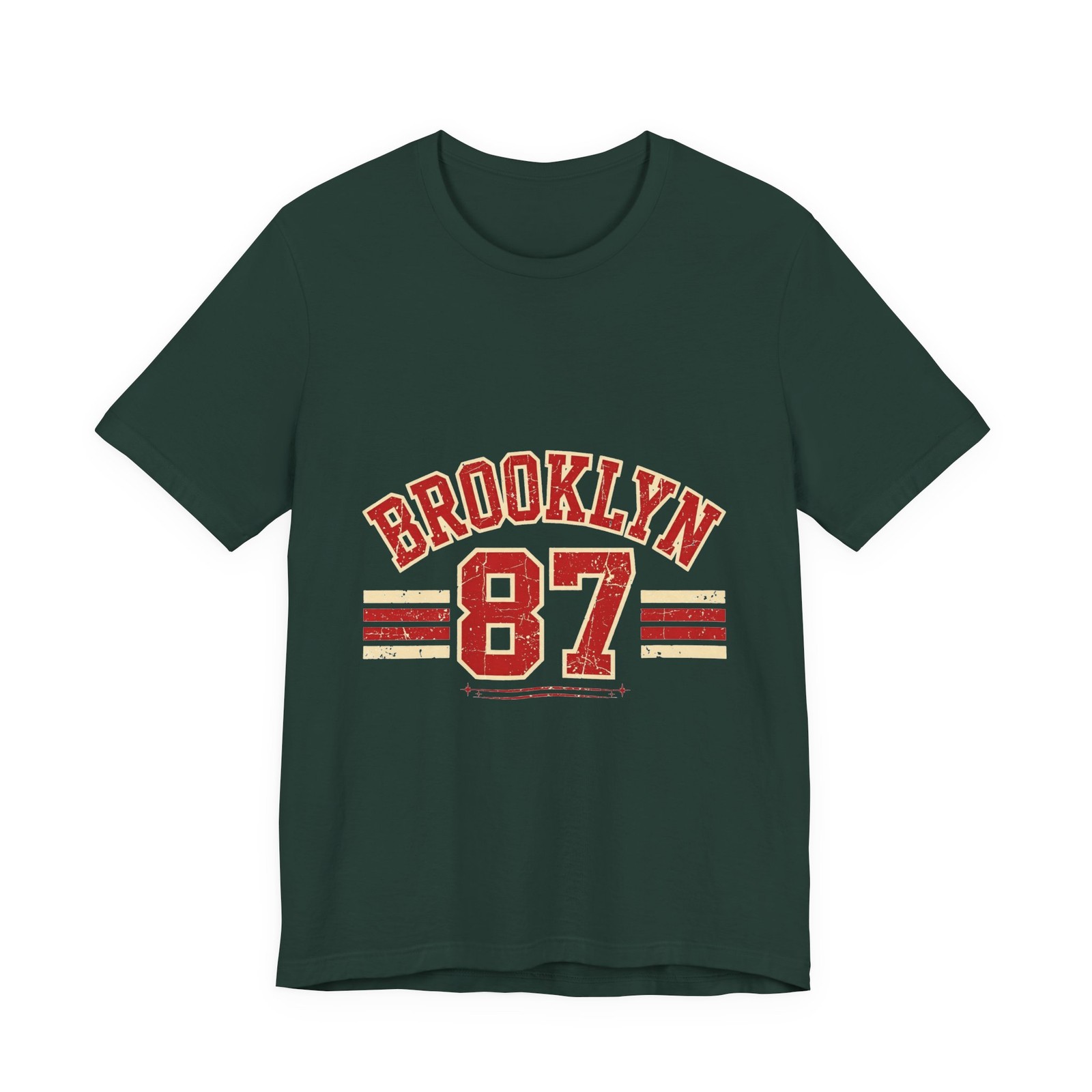 Vintage 80s Sports T-Shirt Retro Athletic Graphic Tee Distressed Brooklyn