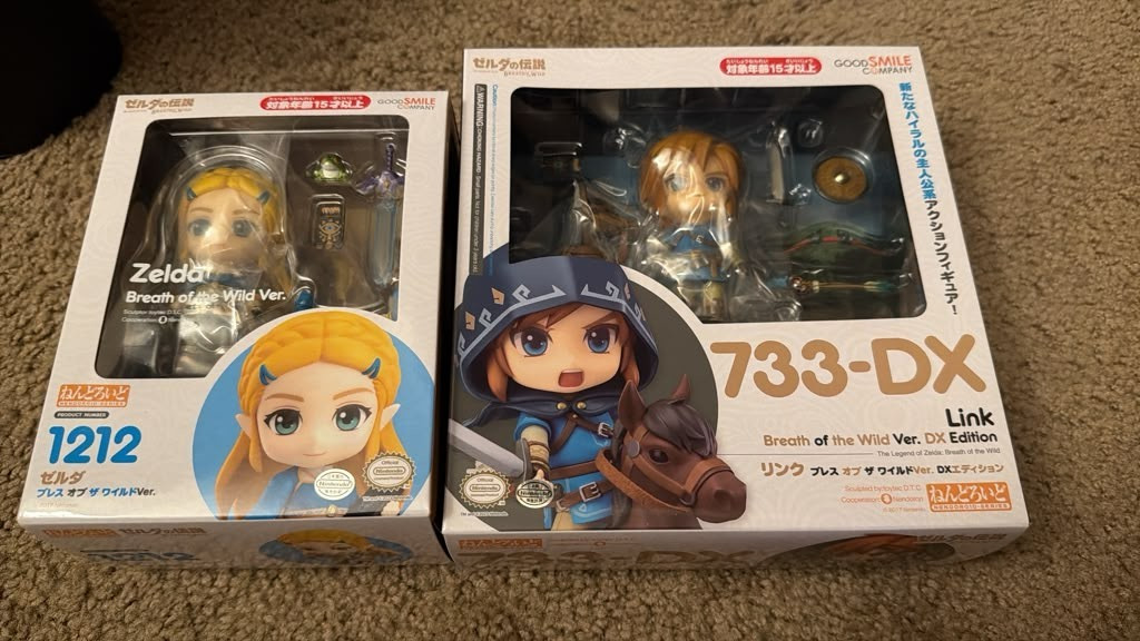 Good Smile Company Nendoroid Link DX Edition & Zelda BOTW Figures 733-DX/1212