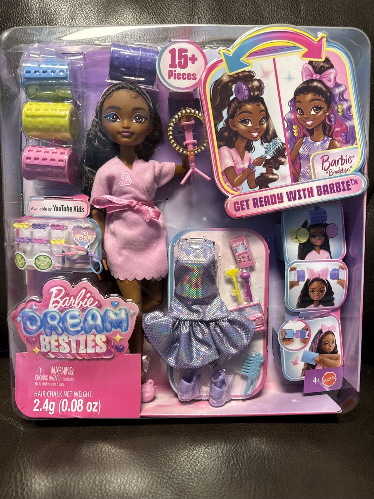 WB Mattel - Barbie Dream Besties: Get Ready with Barbie Brooklyn Doll WB Mattel - Barbie Dream Besties: Get Ready with Barbie Brooklyn Doll